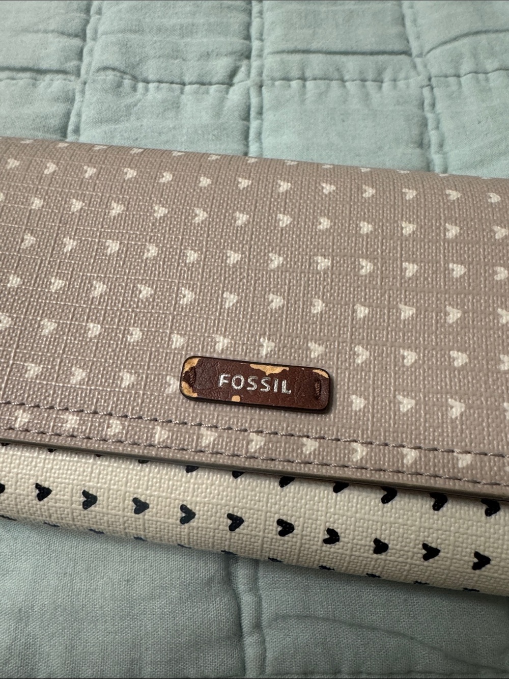 Fossil Patterned Fold-Over Wallet - Picture 2 of 7